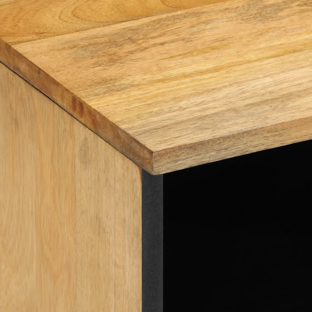 Comodino Marrone 40x33x46 cm in Legno Massello di Mango 4017726