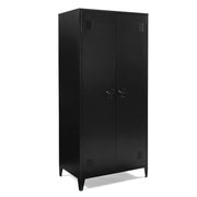 IDMarket - ESTEL Armadio a 2 ante in metallo nero