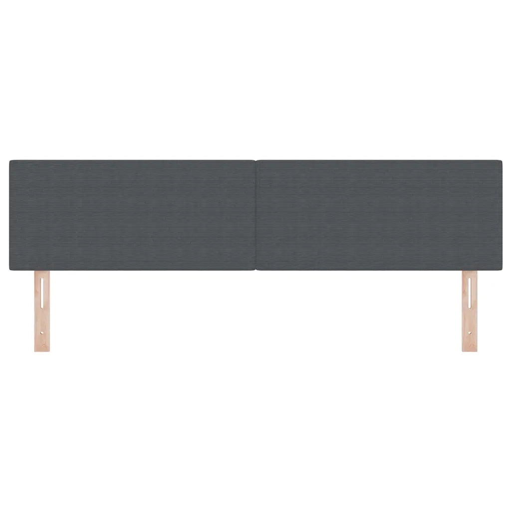 Testiera | Testata LED con Testiera | Testata Grigio scuro 180 cm Tessuto in Cords