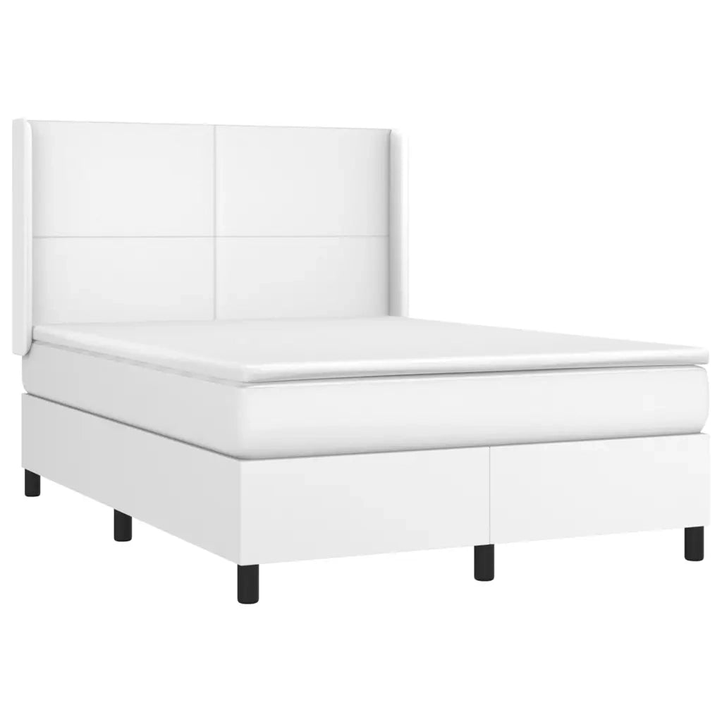 Giroletto a Molle con Materasso Bianco 140x200 cm in Similpelle 3132382