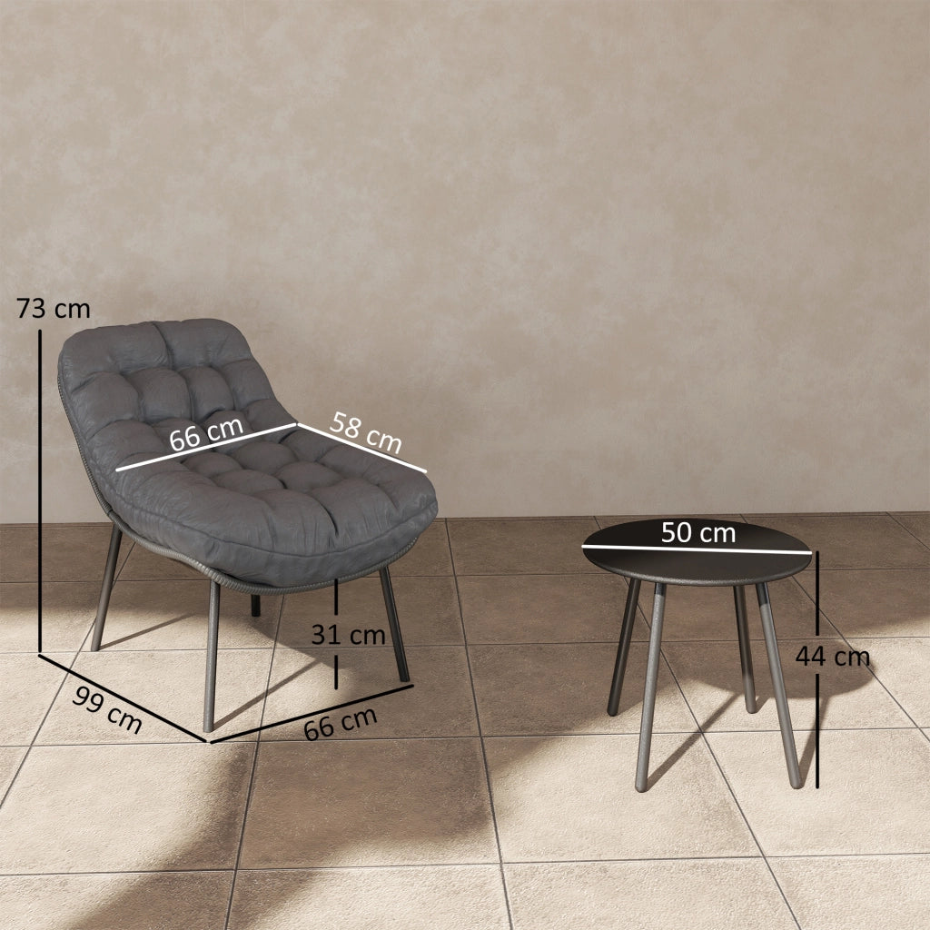 Divano da giardino 2 posti con cuscini ¨C zephmum ¨C grigio in resina polyrattan