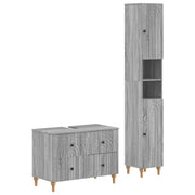 Set di Armadi da Bagno da 2 Pezzi ALKMAAR Sonoma grigio 3417510