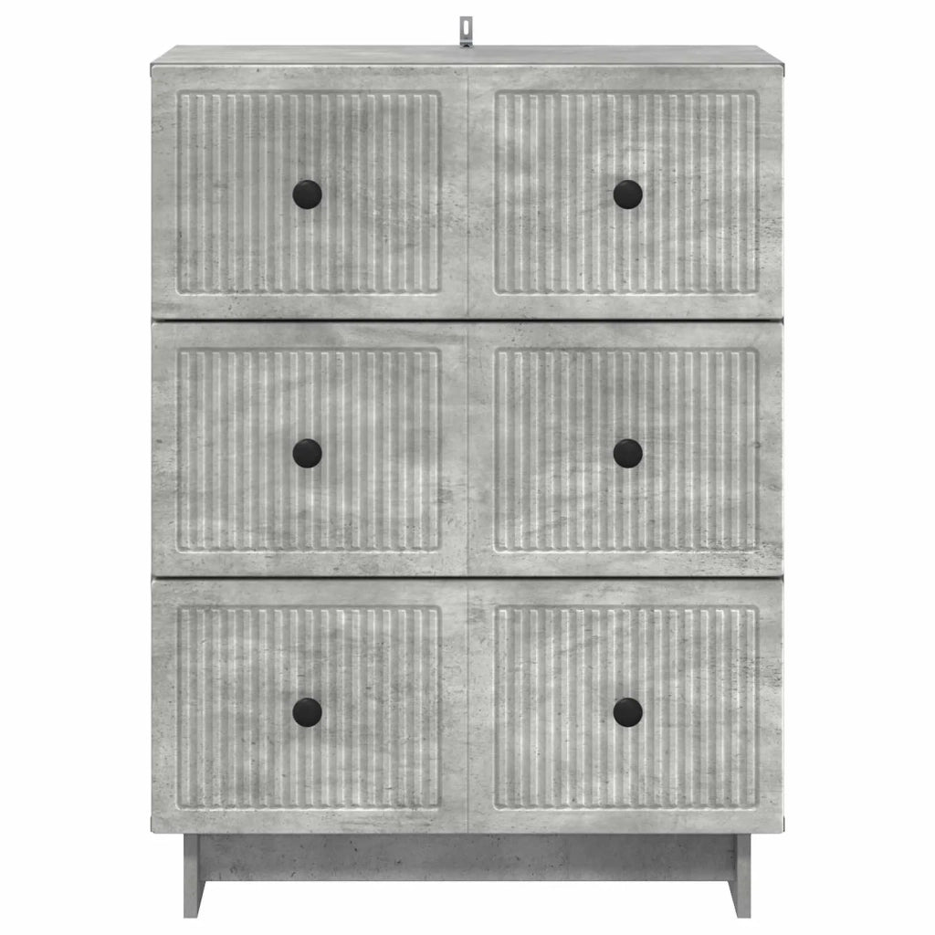 Mobile con Cassetti Grigio Cemento 66 x 34,5 x 90 cm