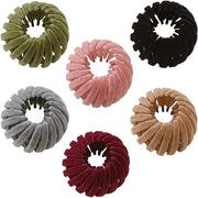 Set di 6 spille per capelli in velluto vintage per acconciature a coda di cavallo - Accessori per capelli per donne e ragazze con stile e pettine a scompiglio