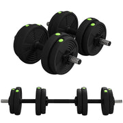 Haltere Regolabile 2 in 1 ¨C Zephmum ¨C 15 kg, Nero e Verde