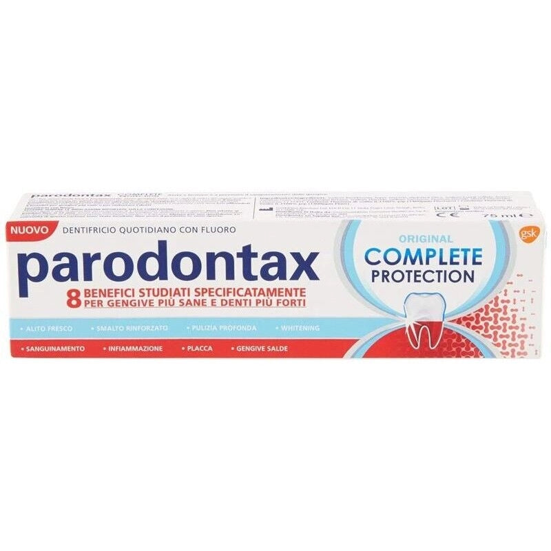 PARODONTAX DENTIFRICIO COMPLETE PROTECTION CON FLUORO 8 AZIONI SUI DENTI 75ML