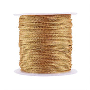 Corda in Oro - Lunghezza 25 m - Diametro 0,8 mm - Materiale Resistente - Adatto per la Creazione di Gioielli - Utile per il Maglieria e il Tintinnare - Corda per Gioielli