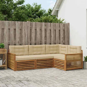 Set di divani da esterno 4 pz Naturale e Beige 3383301