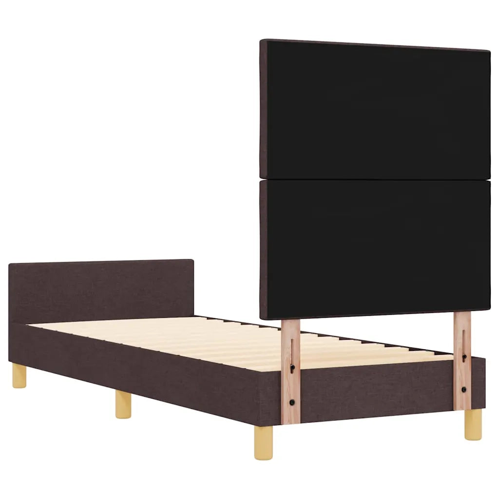 Struttura del letto Marrone scuro 80 x 200 cm Tessuto 3344763