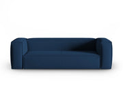 Cosmopolitan Design - Divano "Mackay" 4 posti in velluto strutturato blu scuro 