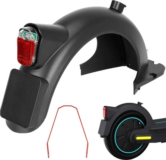 Scooter elettrico pattino posteriore con supporto metallico - posteriore con LED posteriore per Segway G30 / G30LP / G30LE / G30LE II - accessori di ricambio.