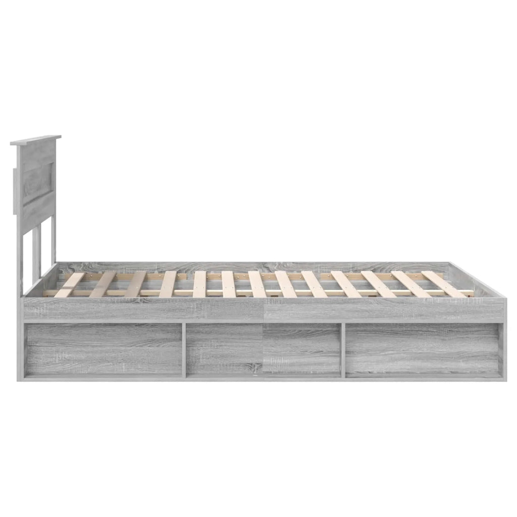 Struttura del letto Grigio Sonoma 160 x 200 cm Pino massello 3409740