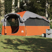 Tenda Familiare a Tunnel 6Persone Grigia Arancione Resistente all'acqua 4009574