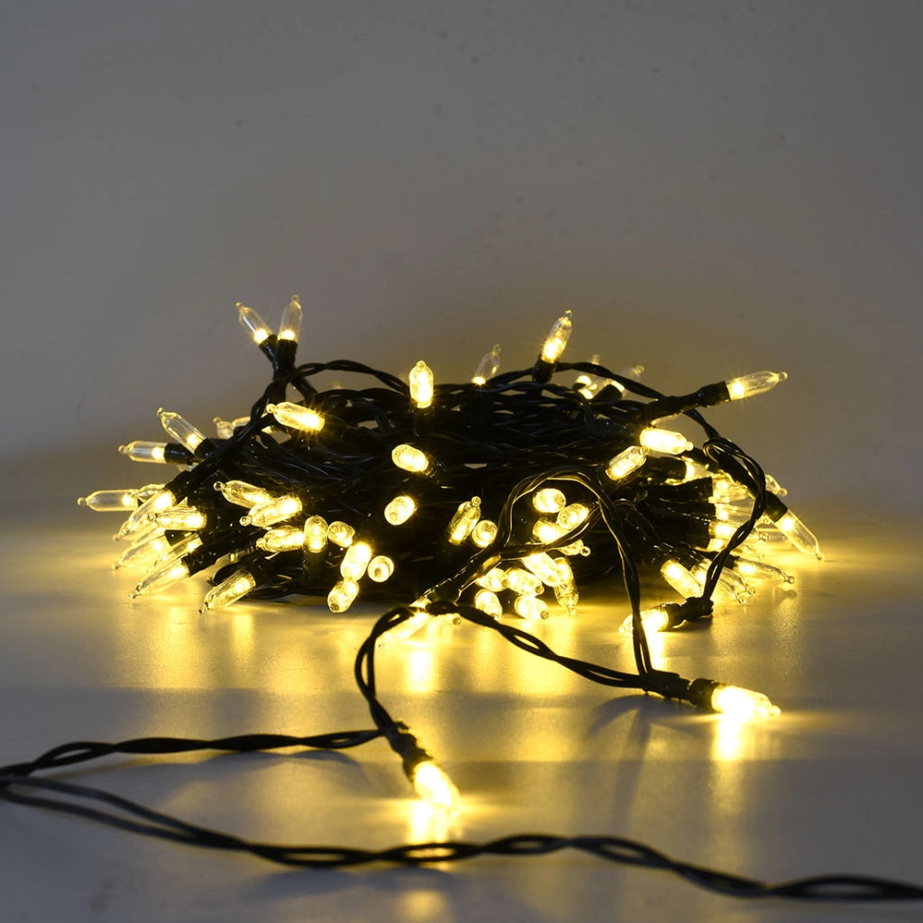 CATENA LUMINOSA 100 LED A BATTERIA CON LUCE CALDA - LUCI NATALIZIE DECORATIVE CON 8 MODALITA' DI ILLUMINAZIONE