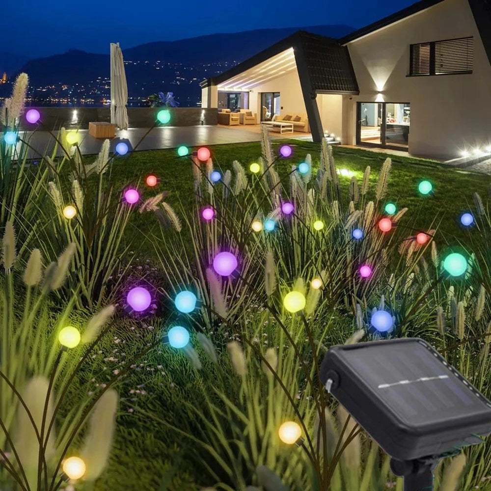 Lucciole Luminose 10 Bulbo a LED natalizie Energia Solare Decorazione Giardino Luce Multicolor