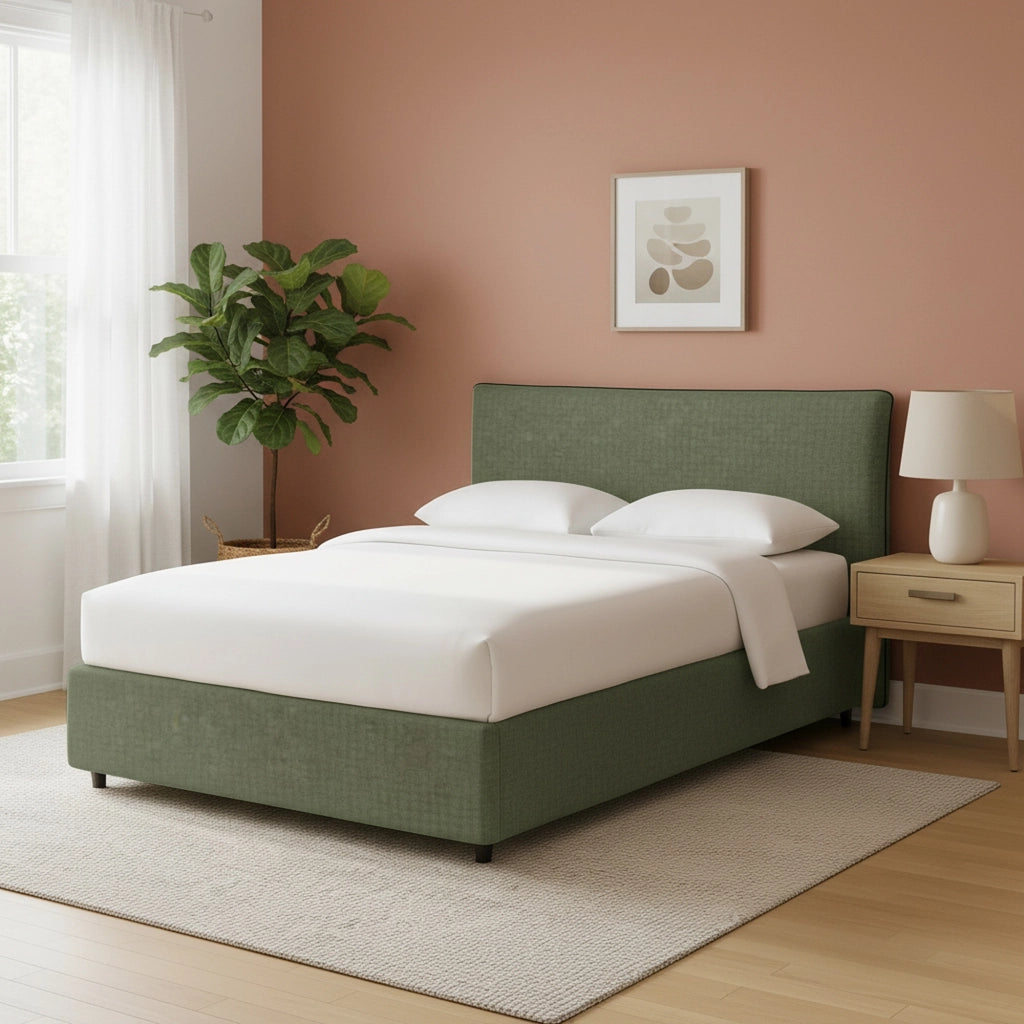 Staines, Letto Singolo Sfoderabile Made in Italy, Verde