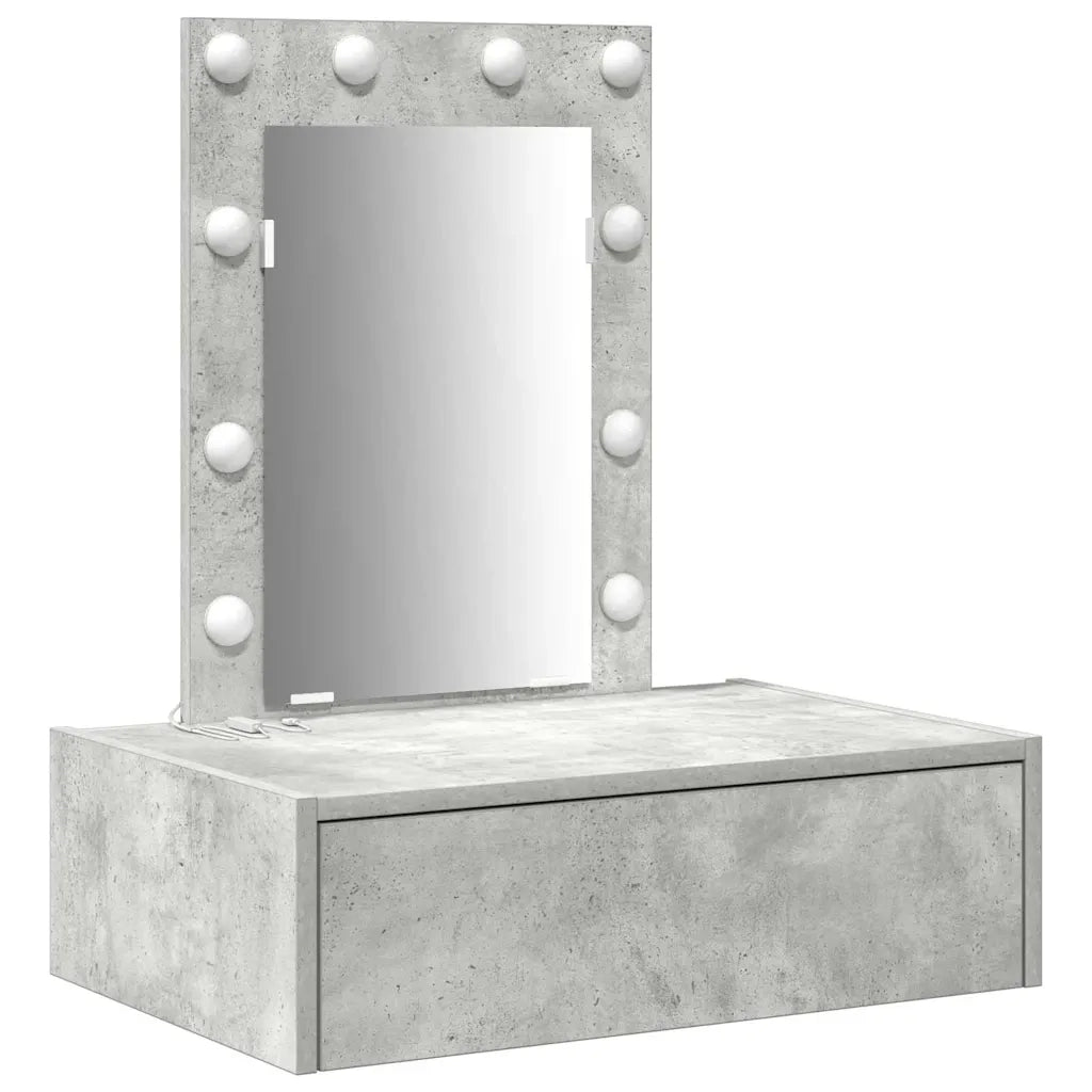 Toeletta | Tavolo da Trucco Grigio 60 x 40 x 70 cm Legno multistrato