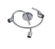 Faretti a Soffitto Girandola 3 Luci Led Alluminio Senza Lampadina Paris GD Trio