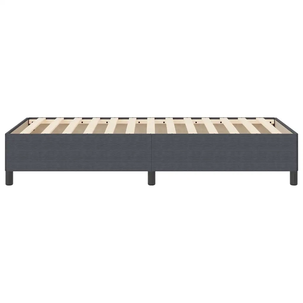 Letto a molle Grigio Scuro 90 x 190 cm Tessuto in Cords 42006943