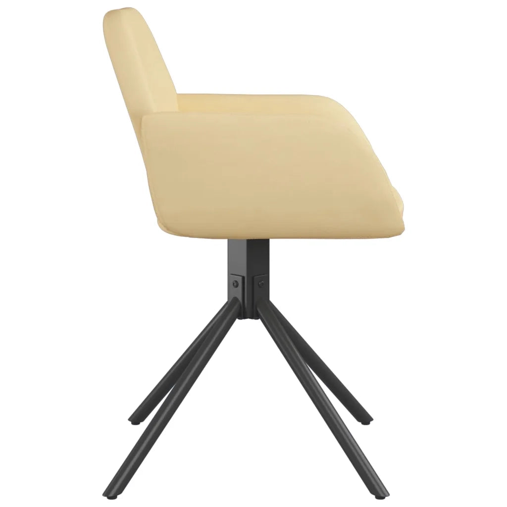 Sedie da Pranzo Girevoli 2 pz Crema in Velluto cod mxl 17396