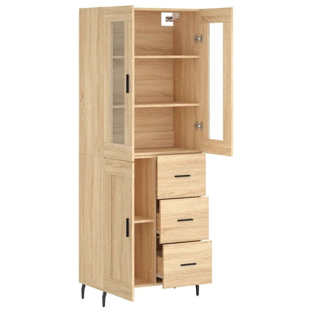 Credenza Rovere Sonoma 69,5x34x180 cm in Legno Multistrato 3198676
