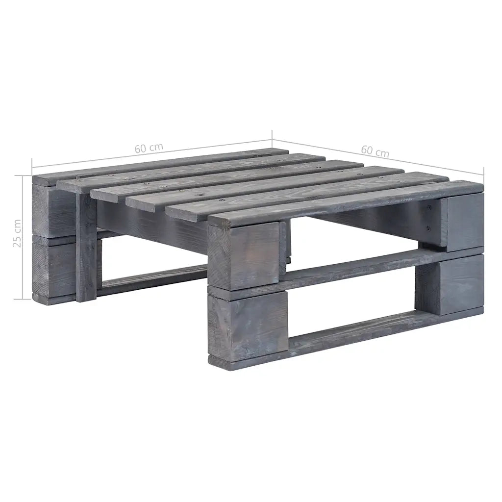 Mobili da Giardino-Ottomana da Giardino Pallet in Legno di Pino Impregnato Grigio 820713