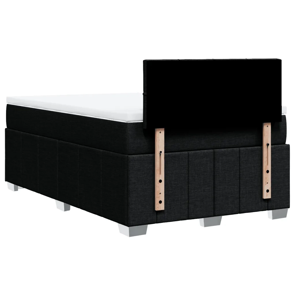 Giroletto a Molle con Materasso Nero 120x190 cm in Tessuto 3287009