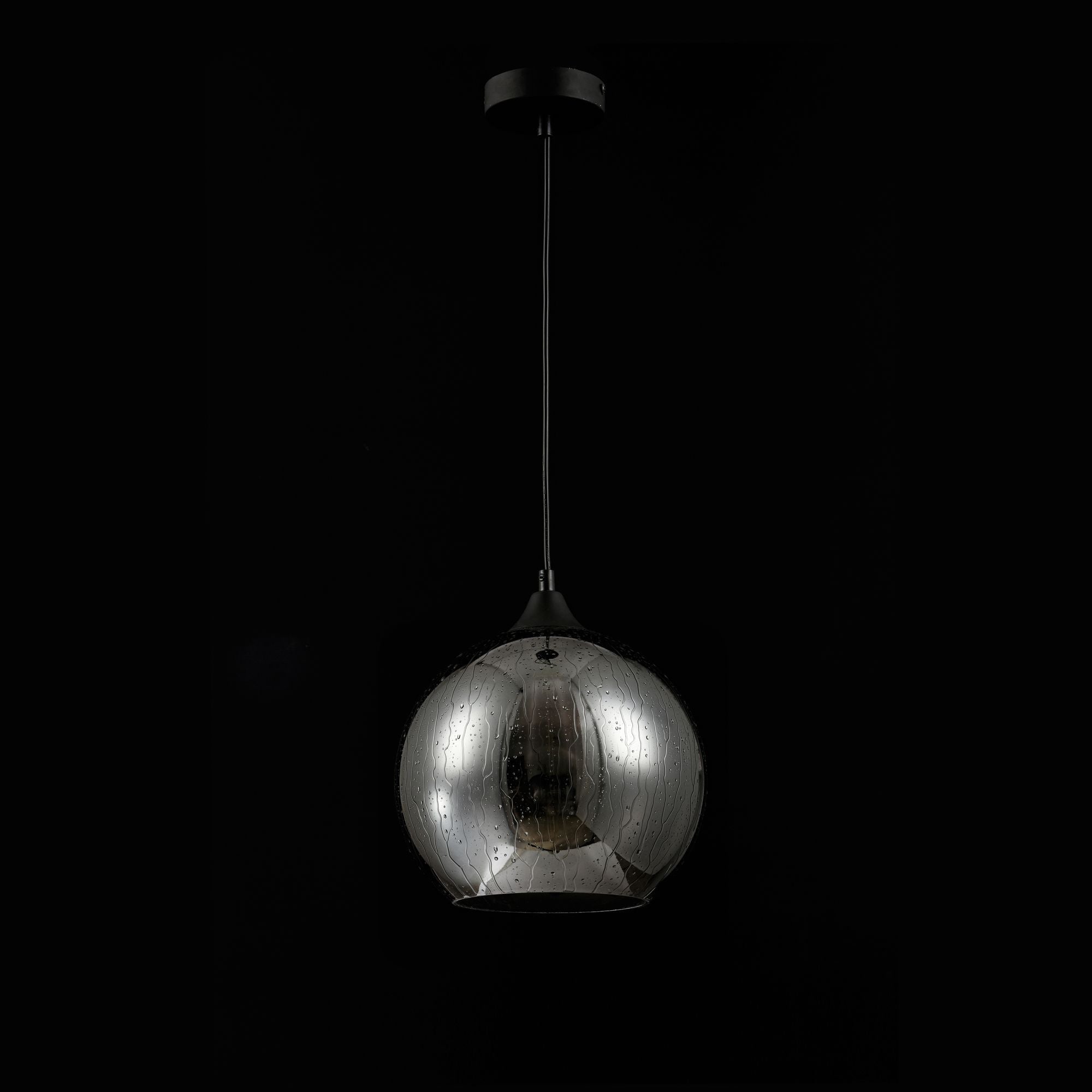 Lampada pendente Pendant in Metallo Bergen Nero