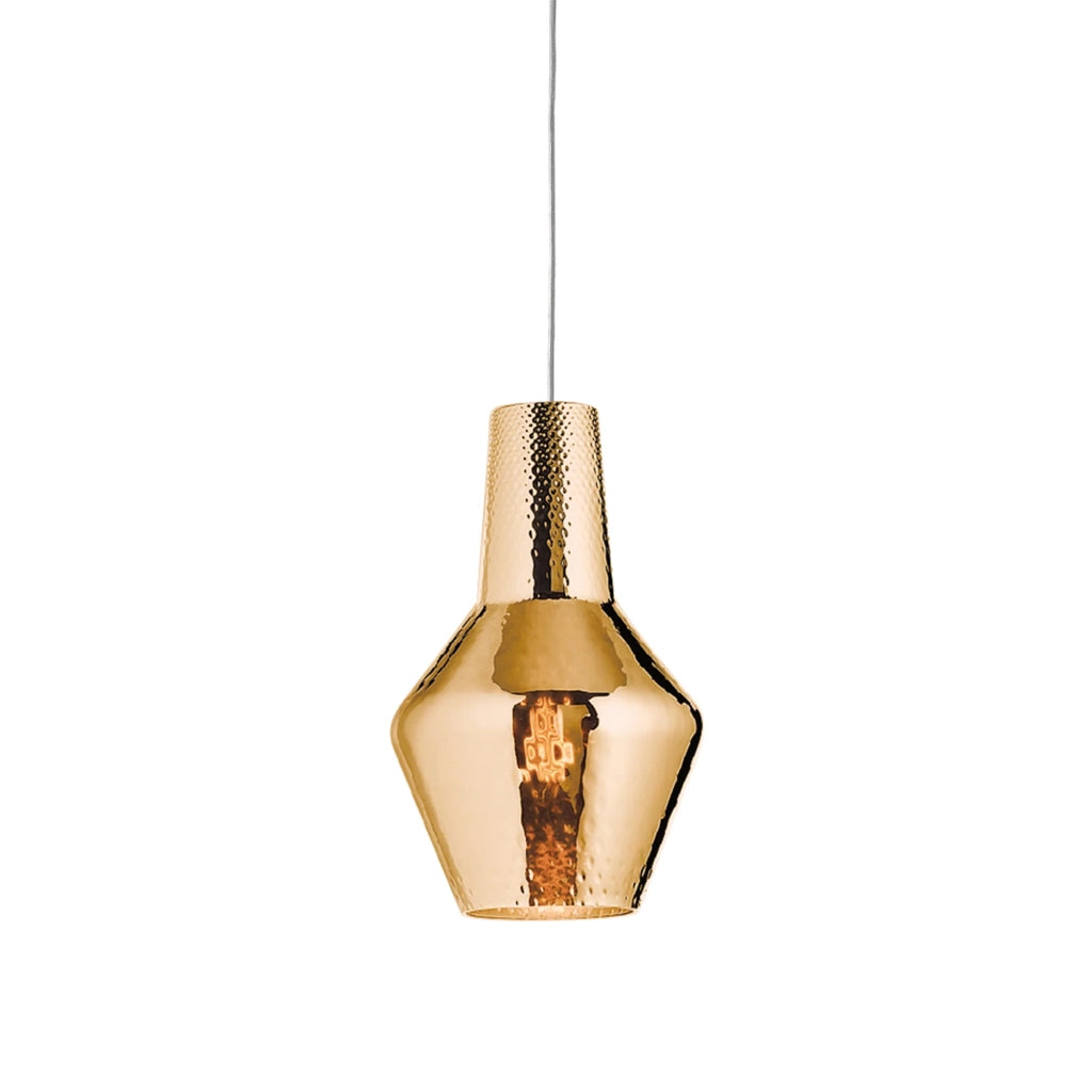 Romeo sospensione ø.250x3180mm. 1xe27 70w hs-ip20-v.grigio, vtr.oro ant.