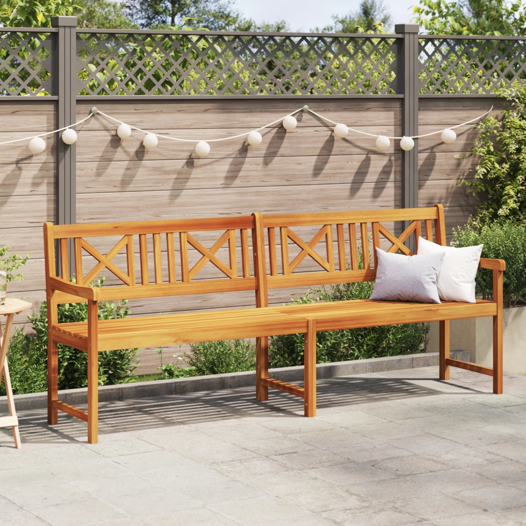 Panchina da giardino 220x56x90 cm Legno massello di acacia