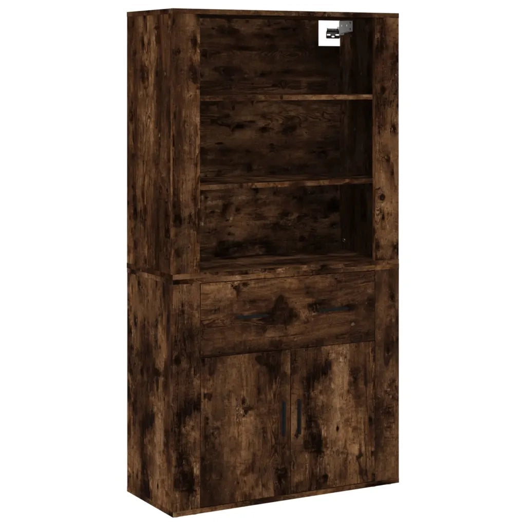 Credenza | Madia | Buffet da pranzo | Armadio da pranzo Rovere Fumo in Legno Multistrato