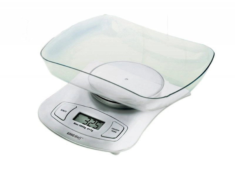 Bilancia da cucina digitale Kinghoff KH-6072 con funzione tara, capacità 5 kg