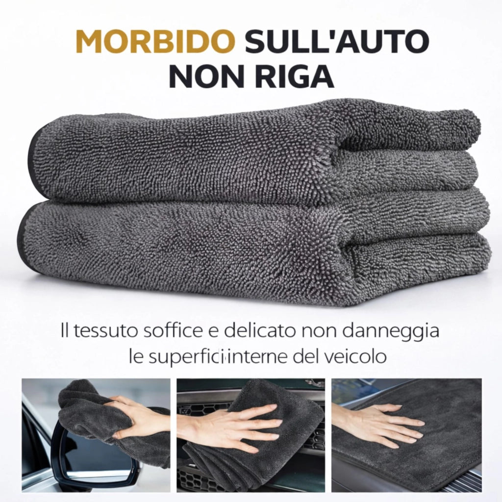 Panno Microfibra 50x60 cm Ultra Assorbente Asciugatura Rapida Auto Casa 17387-3