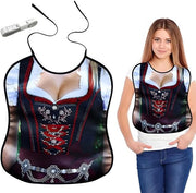 Slabbetje per adulto, divertente, slabba impermeabile per adulti, divertente slabba lavabile per adulti, donne, anziani, protettore di abbigliamento divertente, slabba per regali di festa (rosso)