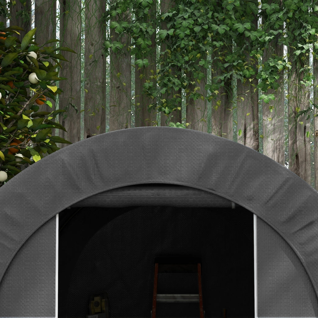 Tenda da giardino garage per bici ¨C zephmum ¨C 240x180x190 cm grigio scuro