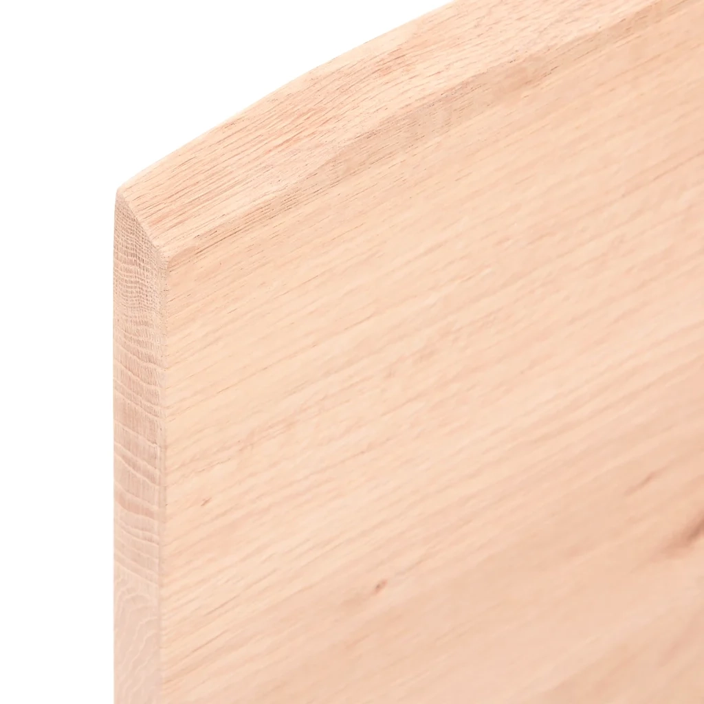 Piano Bagno 100x60x2 cm in Legno Massello Non Trattato 3156038