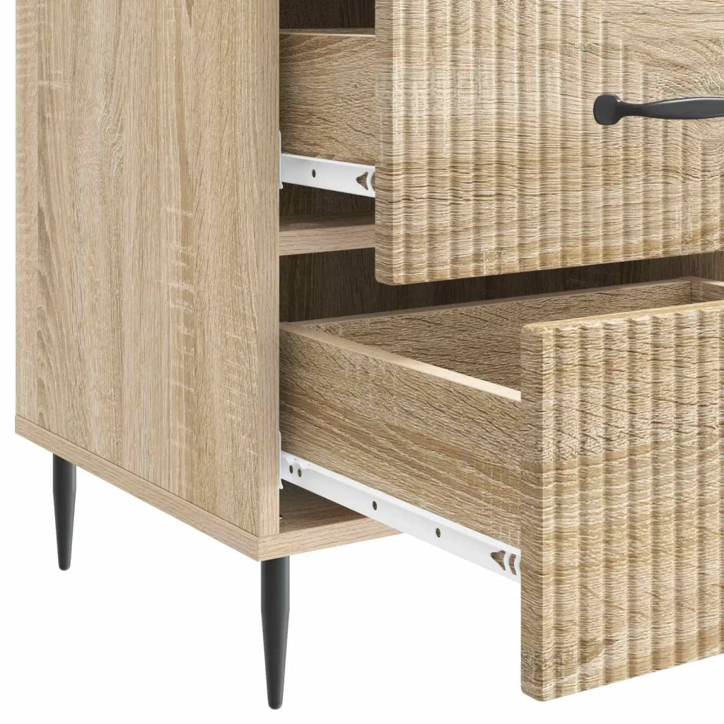 Comodino | Armadio da Notte | Mobiletto da notte con cassetto Rovere Sonoma 43 x 41 x 66,5 cm