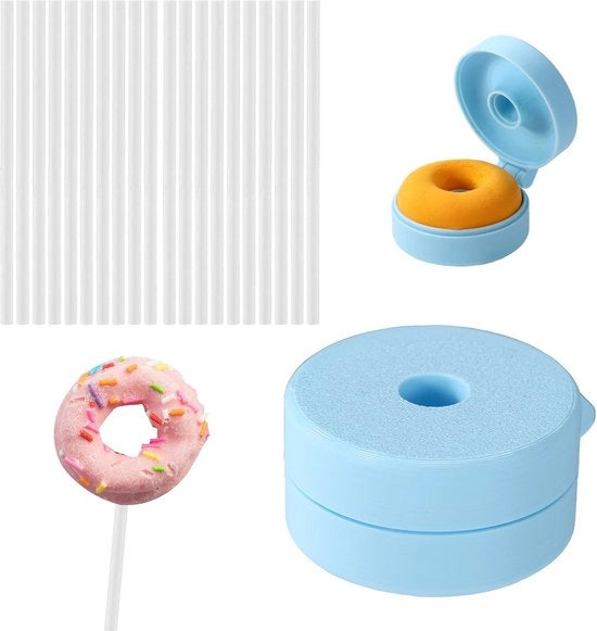 Fornitore di Cakepop - Forma di Cakepop Blu - 20 Stuzzadi - Fornitore di Cakepop in Plastica - Desserti/Gelati/Dolci - Per la Cucina Casalinga - Materiale affidabile - Fornitore di Cakepop