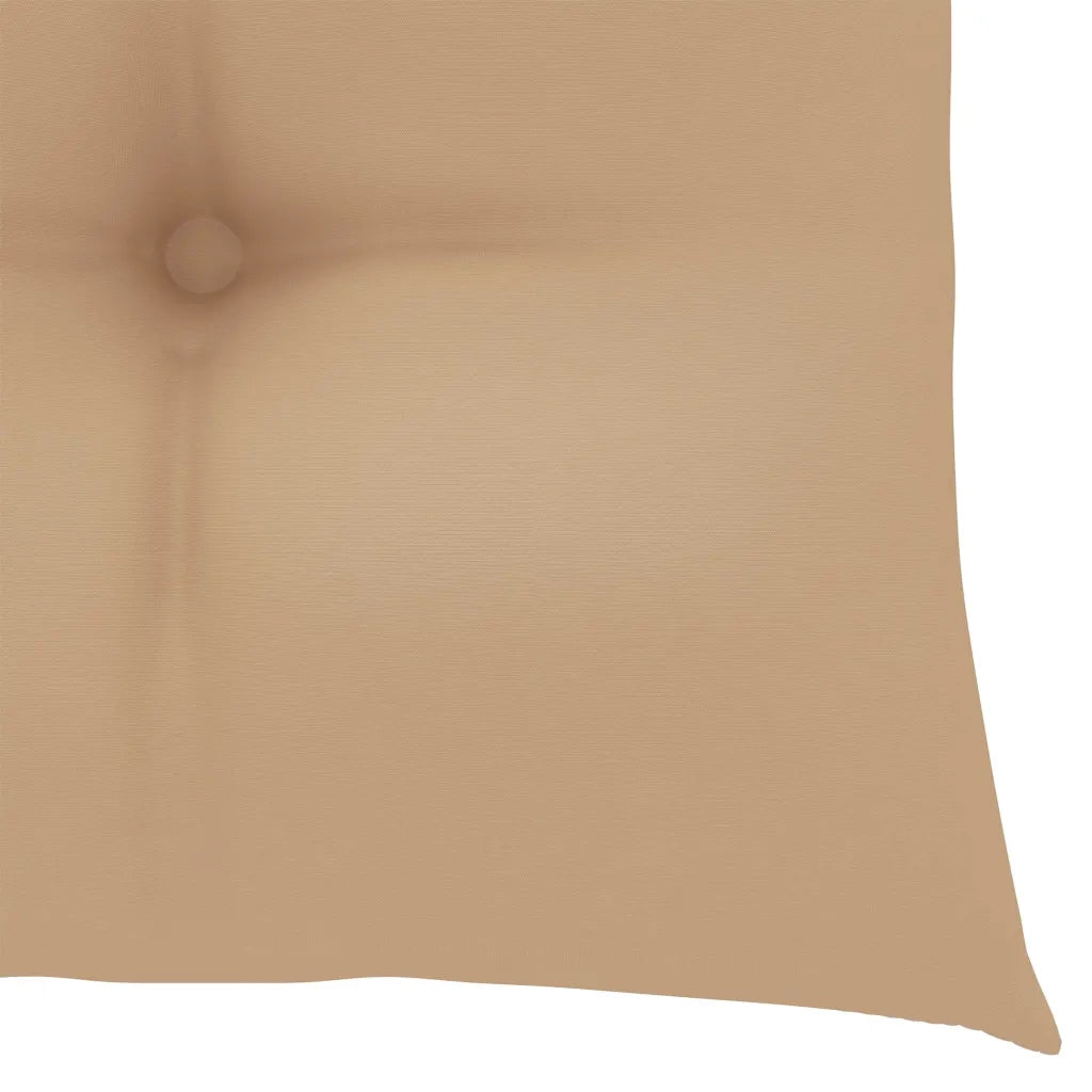 Sedia a Dondolo con Cuscino Beige in Massello di Teak cod mxl 45601