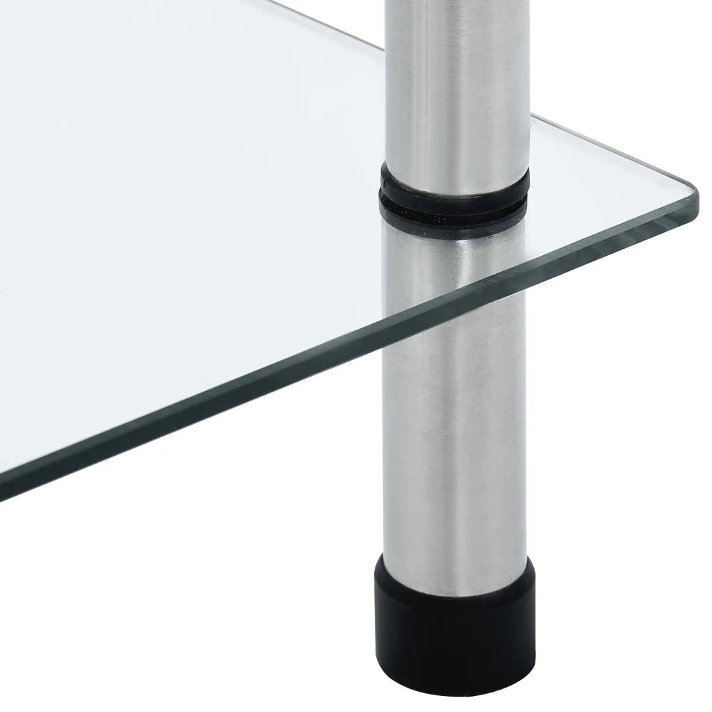 Scaffale a 6 Livelli Trasparente 40x40x160cm in Vetro Temperato CFW4583717