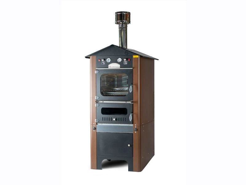 Forno a legna da esterno Raggio 80 marrone Rossofuoco con carrello