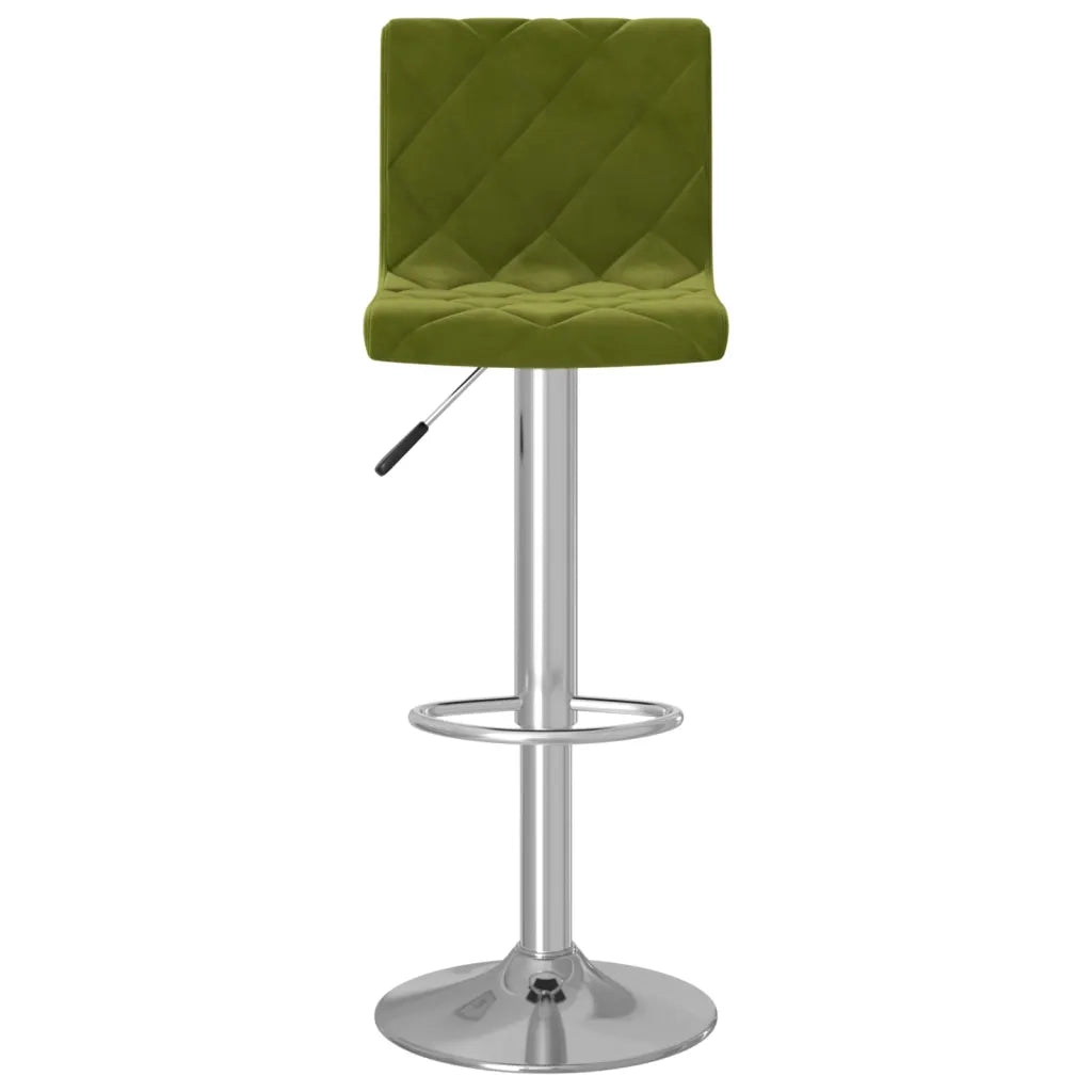 Sgabelli da Bar 2 pz Verde Chiaro in Velluto 333689