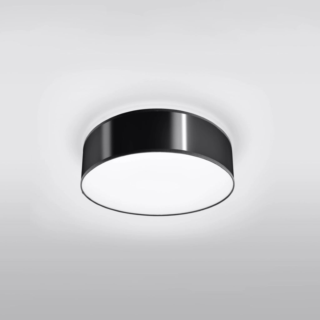 Plafoniera da soffitto PIAZZA 35 cm nera 2xE27 Pure Lume