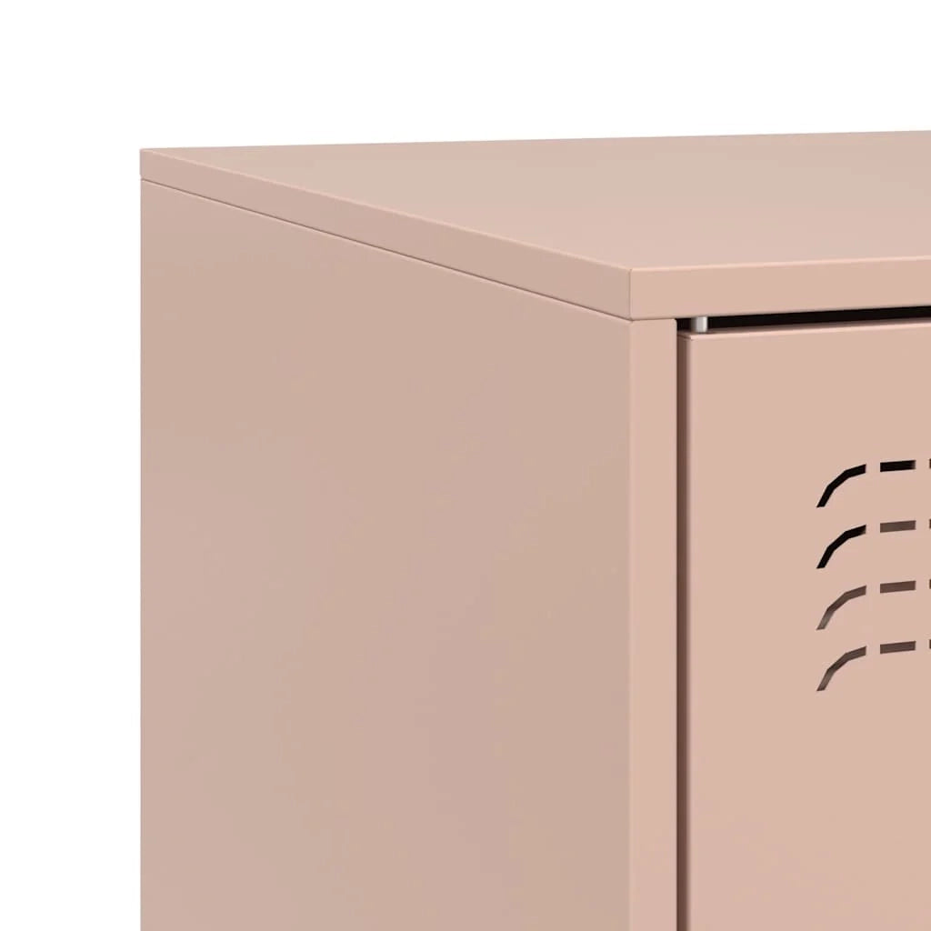 Mobile TV multimediale scaffale TV credenza TV sala da pranzo soggiorno camera da letto rosa 99 x 39 x 44 cm acciaio rosa 02_0028305