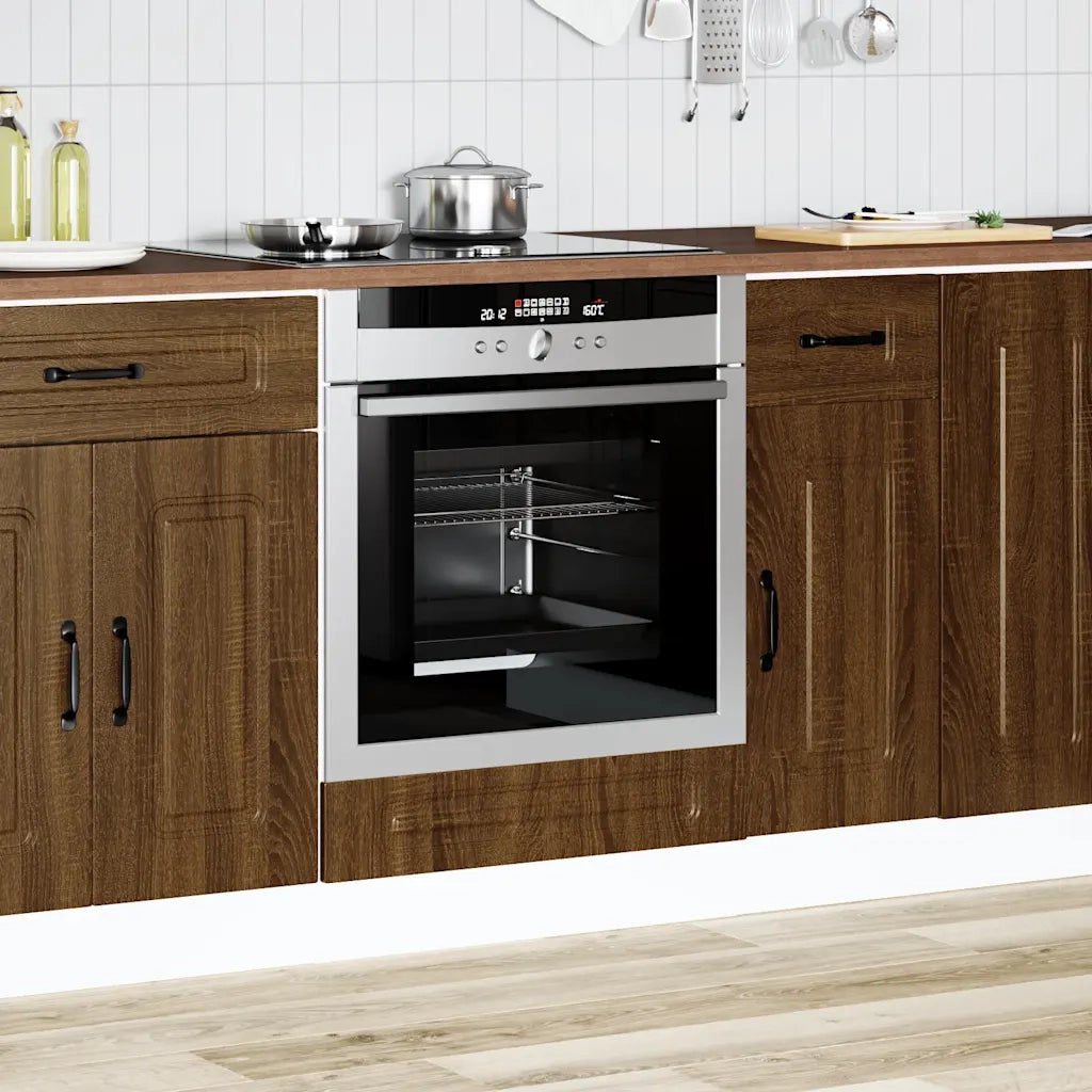 Pensile da cucina | Armadio per Forno Kalmar Rovere Marrone in Legno Multistrato