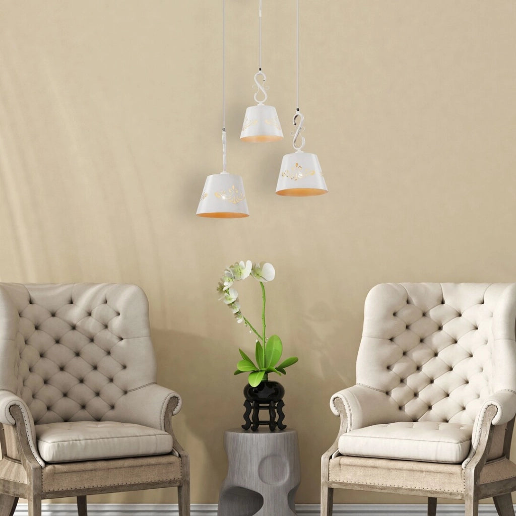Rabalux Anna lampadario bianco opaco Ø50cm 3xE14 metallo