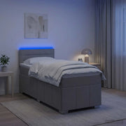 Letto box spring con materasso Grigio Chiaro 80 x 200 cm 3452537