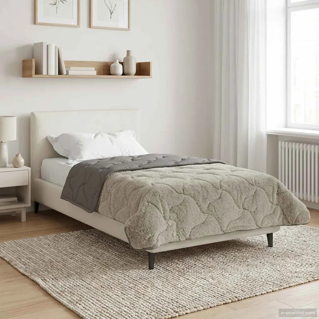Piumone Completo Annuale Trapuntato Grigio chiaro 140 x 220 cm