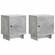 Armadio da Notte 2 pcs Grigio Cemento 43 x 34,5 x 50 cm