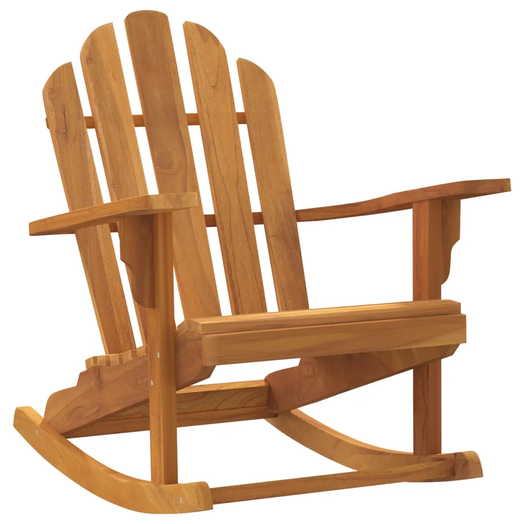 Sedia Dondolo Adirondack da Giardino 79x100x103cm Massello Teak 362699
